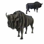 escultura-3d-búfalo