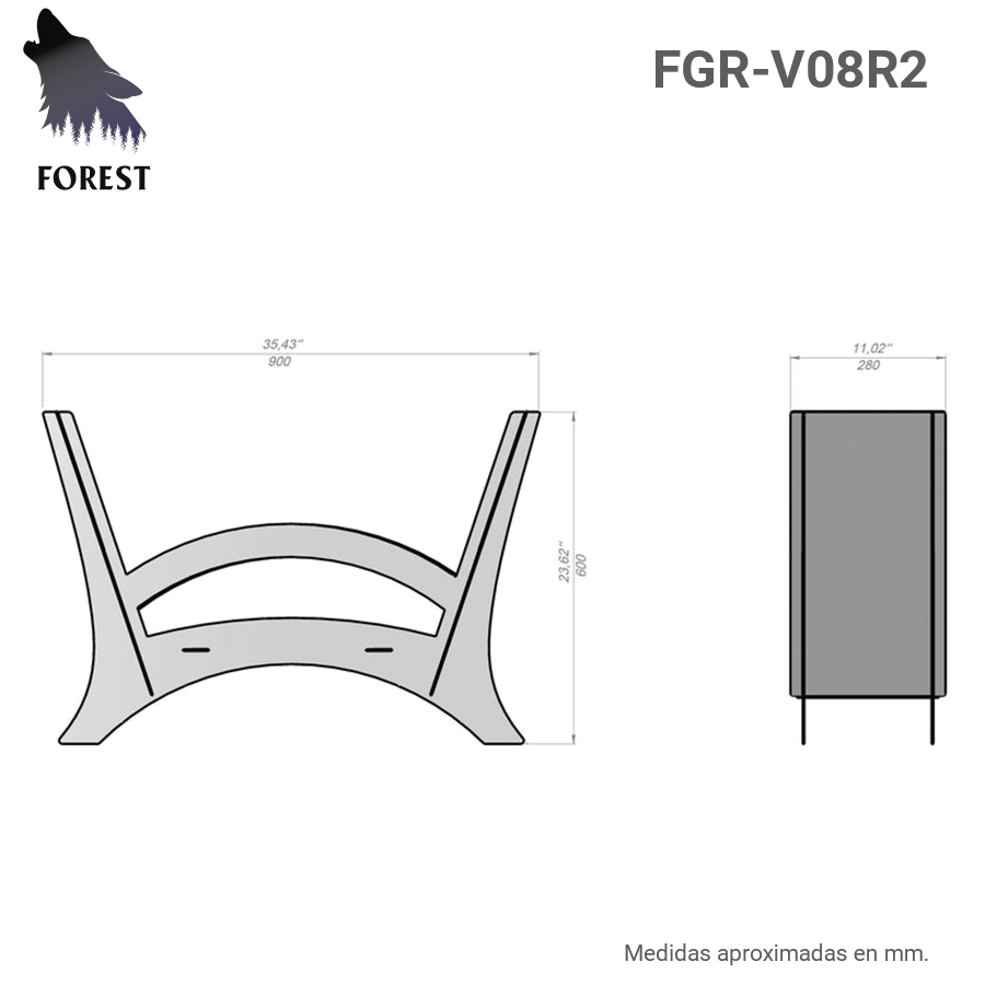 FGR-V08R2-0008 Leñero Estantería V08R2 - Imagen 3