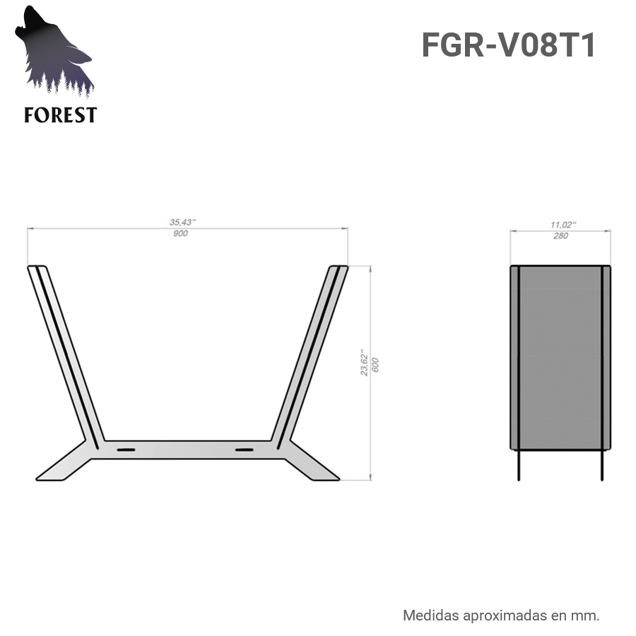FGR-V08T1-0008 Leñero Estantería V08T1 - Imagen 3