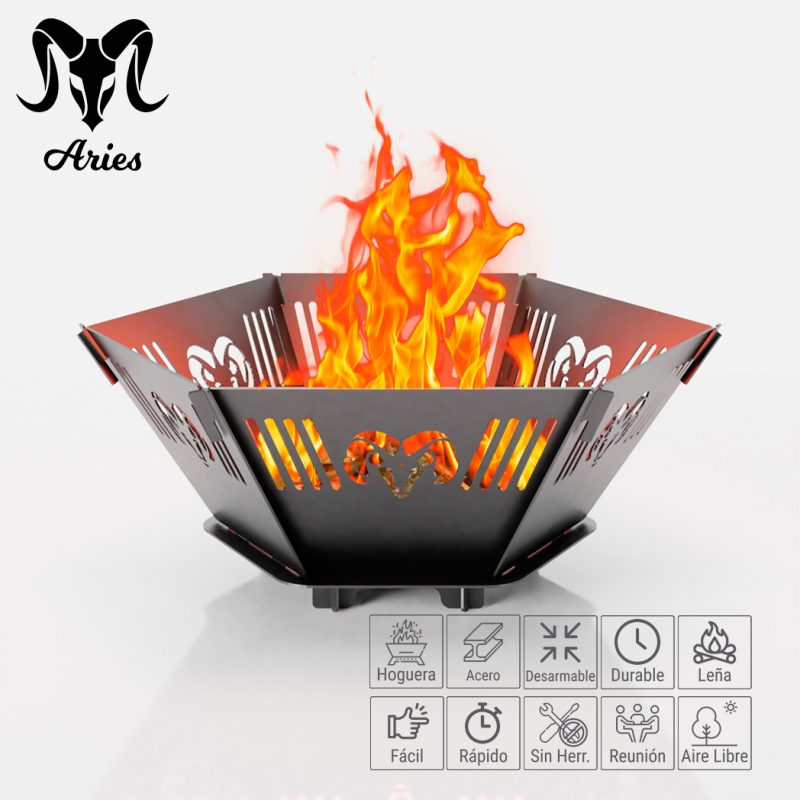 Fosa-de-fuego-Hexagonal-props-animated