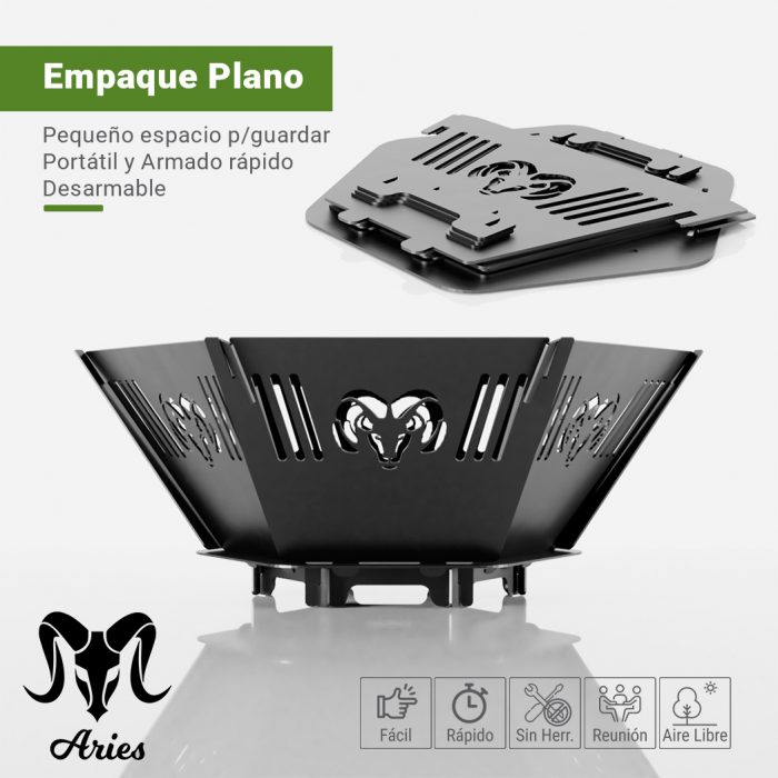 Fosa-de-fuego-Hexagonal-empaque-plano