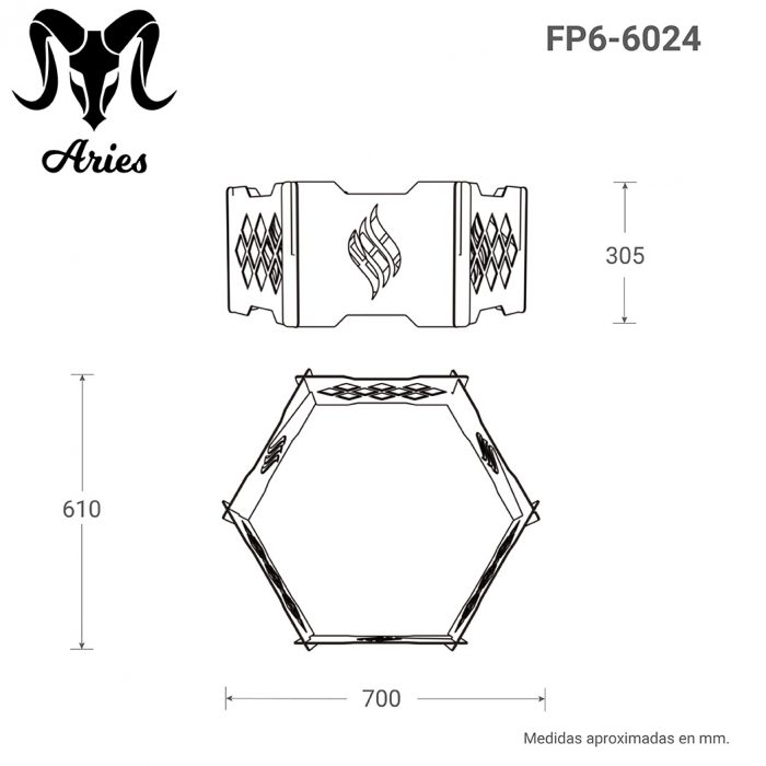 Fogata Portátil Hexa 600 - Imagen 4