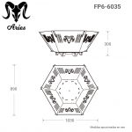 Fogata Portátil Hexa 900 c/fondo